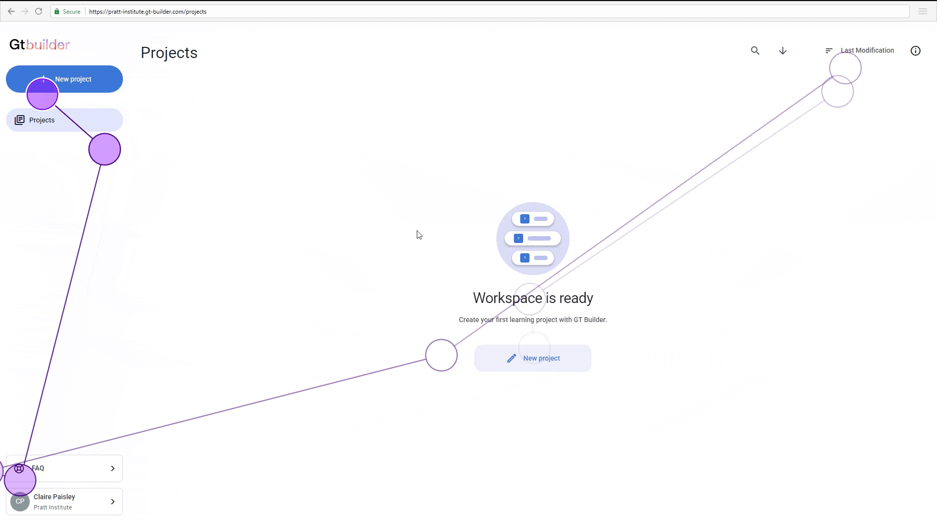 Eye-tracking recording showing gaze bouncing between two New Project buttons